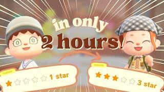 How To Get Your Island Rating From 1 to 3 Stars in 2 HOURS! | Animal Crossing New Horizons