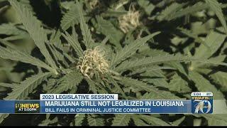 Bill to legalize marijuana in La. fails in committee