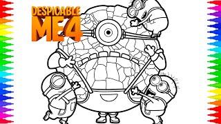 Despicable Me 4 Mega Minions Coloring Page