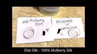 Real silk vs Fake silk? Bleach test for silk. Burn Test for silk. How to tell the difference?