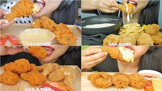 SAS ASMR EATING FRIED CHICKEN | MUKBANG COMPILATION