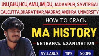 How to crack ma history entrance examination ?! l MA History entrance exam syllabus l Preparation