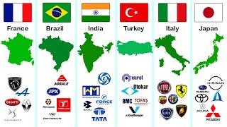 CAR BRANDS from FRANCE, KOREA, TURKEY, INDIA, BRASIL, THAILAND, SPAIN, RUSSIA, JAPAN, CZECH, GERMANY