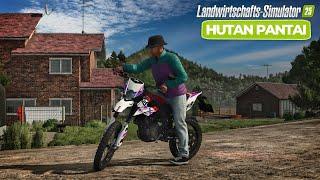 LS25 - HUTAN PANTAI Gameplay - Rundfahrt mit der Aprilia RX 125 | FARMING SIMULATOR 25