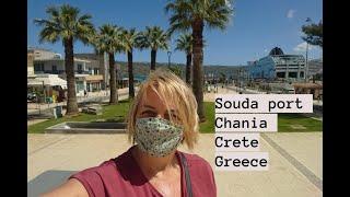 Souda port near Chania , Crete , GREECE #2021