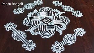 Dhanurmasam Muggulu 5X3 dots Sankranti Special Rangoli  Latest Geethala Muggulu  Paddu Rangoli