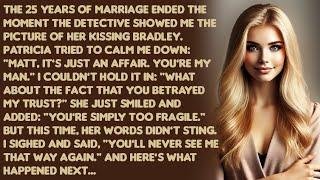 The 25 years of marriage ended the moment the detective showed me the picture of her kissing Bradley