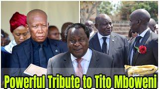 Julius Malema & President Cyril Ramaphosa Powerful Tribute to Tito Mboweni.