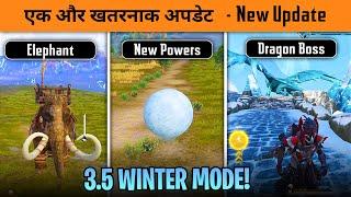 BGMI 3.5 New Update Winter mode is Here ! New Dragon Boss, Elephant and New Ice Powers in BGMI