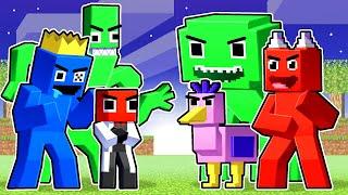 BANBAN Family VS RAINBOW FRIENDS Family In Minecraft!