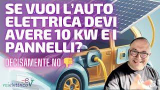 Se vuoi l’AUTO ELETTRICA, DEVI AVERE i PANNELLI FOTOVOLTAICI e almeno 10 kW dir fornitura? No!