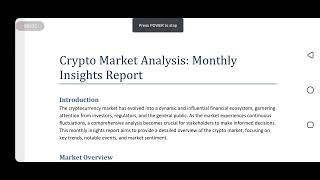 Crypto Market Analysis: Monthly Insights Report #crypto #market #report