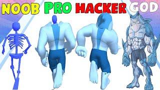 NOOB vs PRO vs HACKER vs GOD in SuperHero Pick 3D (Shark Hero)