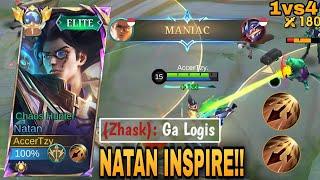 18 KILL!! NATAN INSPIRE BROKEN! EMBLEM & BUILD RUSAK! BEST GAMEPLAY NATAN! - Mobile Legends