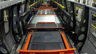 Columbia Machine: HL9200 High Speed Palletizer Stacking Trays of Unwrapped Cans