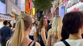 4K 미친듯이 복잡한 명동 나이트 Myeong-dong Seoul Korea Trip