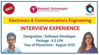 Robosoft Technologies Interview Experience - 2021 | ECE Student | Software Developer