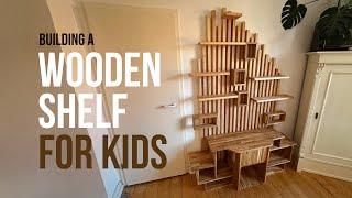 Building a wooden desk and shelf for kids | Woodworking | Bookshelf