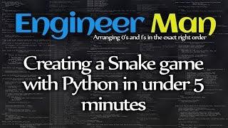 Creating a Snake game with Python in under 5 minutes