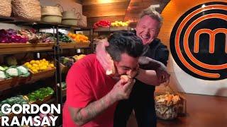 Gordon Ramsay PRANKS Aarón Sanchez in PB&J CHALLENGE!