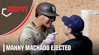 Manny Machado EJECTED along with Padres manager Mike Shildt after heated moment with ump | ESPN MLB