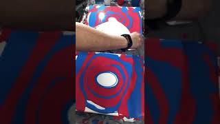  Acrylic Paint Pouring duo: Swipe Technique #shorts