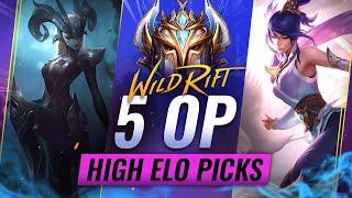5 OP HIGH ELO Picks for Patch 2.3 - Wild Rift (LoL Mobile)