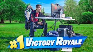 Trapped Playing Fortnite in a Park Until I win...