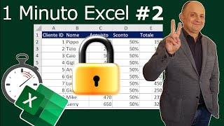 Un minuto Excel #2, Come proteggere e bloccare un intervallo con password