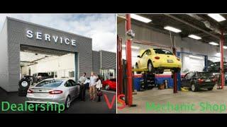 Dealership Service Drive vs  Everyday Mechanic Shop