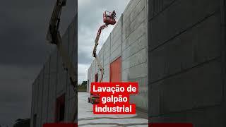 lavação de galpão industrial com plataforma elevatória articulada obras#construção#airlesspump