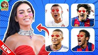  Guess Football Players by his WIFE and EYE Song️ Ronaldo, Messi, Mbappe, Neymar