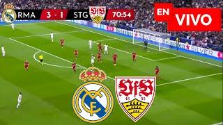  REAL MADRID VS STUTTGART PARTIDO EN VIVO / CHAMPIONS LEAGUE - JUEGA MBAPPE