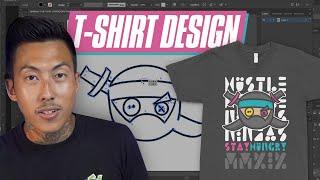 Designing A Shirt In Photoshop and Illustrator | Raster Vs Vector Design