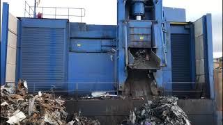 Scrap Metal Processing using the Moros HP1100 Shear at Bradford Waste Traders Ltd