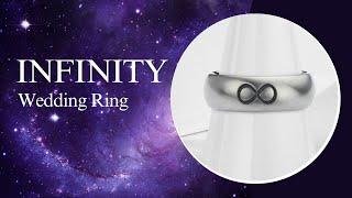 Men's Infinity Wedding Ring - Satin Finished Titanium Infinity Ring