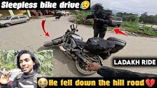 He fell down| Sleepless bike drive| Finally we Reached 2nd timeManali route| NRF