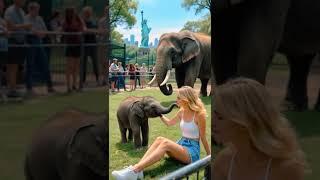 Woman Falls Into Elephant Enclosure – What These Elephants Did Next Left Everyone Speechless!