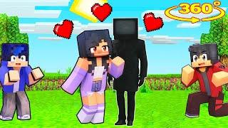  WHY APHMAU KISS NEW BOYFRIEND -TV-MAN in Minecraft 360°?!