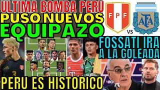 EQUIPAZO FOSSATI PUSO NUEVOS VS ARGENTINA OLIVER SONNE Y PAOLO GUERRERO PARA CLASIFICACIÓN SORPRENDE