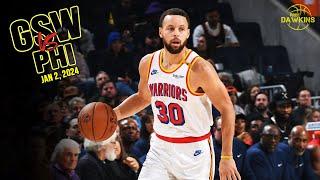 Golden State Warriors Full Team Highlights vs 76ers | Jan 2, 2025  | FreeDawkins