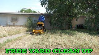 Home Owner got EVICTED from not paying TAXES leaving this YARD TO BECOME OVERGROWN