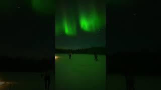You can't find more epic experience than ice skating with the northern lights ️ #finland #lapland