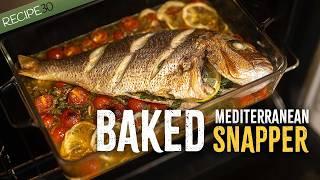 Whole Mediterranean Snapper with Tomatoes and Garlic