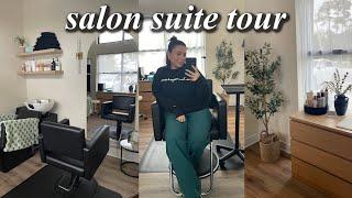 My salon suite tour // Decor, favorite products, how I organize + money saving tips