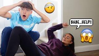 FALLING DOWN THE STAIRS PRANK On My BOYFRIEND! *FUNNY*