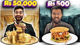 Living on Rs 500 vs Rs 50,000 For 24 Hours !   BANGALORE