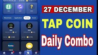 Tap Coin Daily Bounty 27 December | 27 December Tap Coin Daily Combo |Today's Tap coin bounty