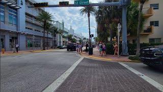 4K Collins Ave , Fall Cycling Virtual Travel Tour ,  Miami Beach Florida , October 29 2024