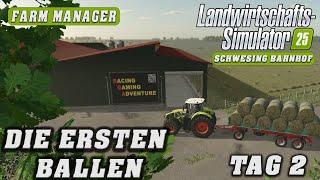 LS25 Manager - Ballen Pressen und einsammeln mit Autodrive und Courseplay - Schwesing Bahnhof